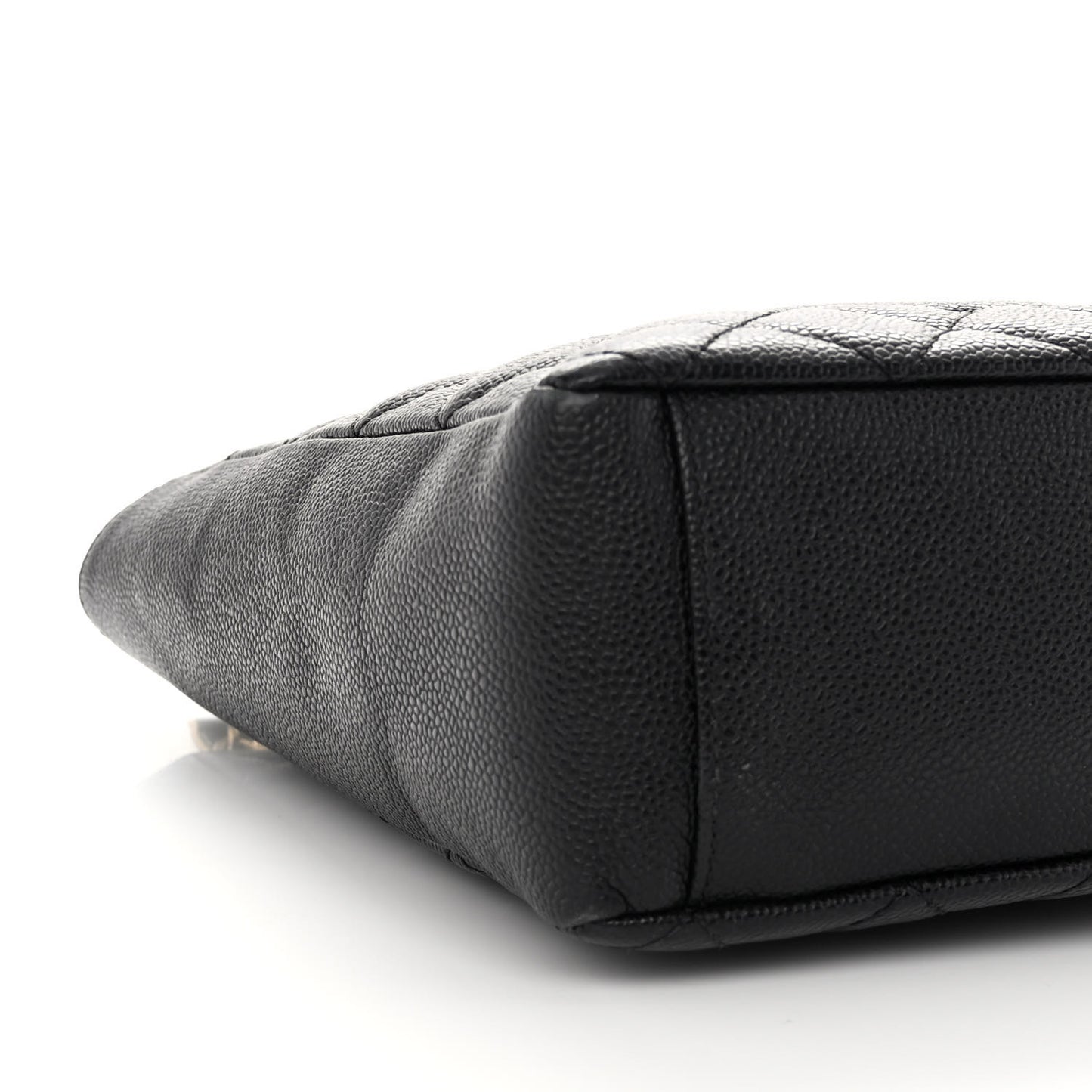 Caviar Quilted Petit Shopping Tote PST Black