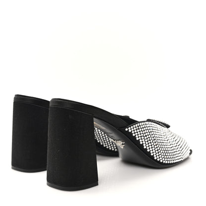 Prada Satin Crystal Logo 65mm Slide Sandals 41 Cristal 5 of 9