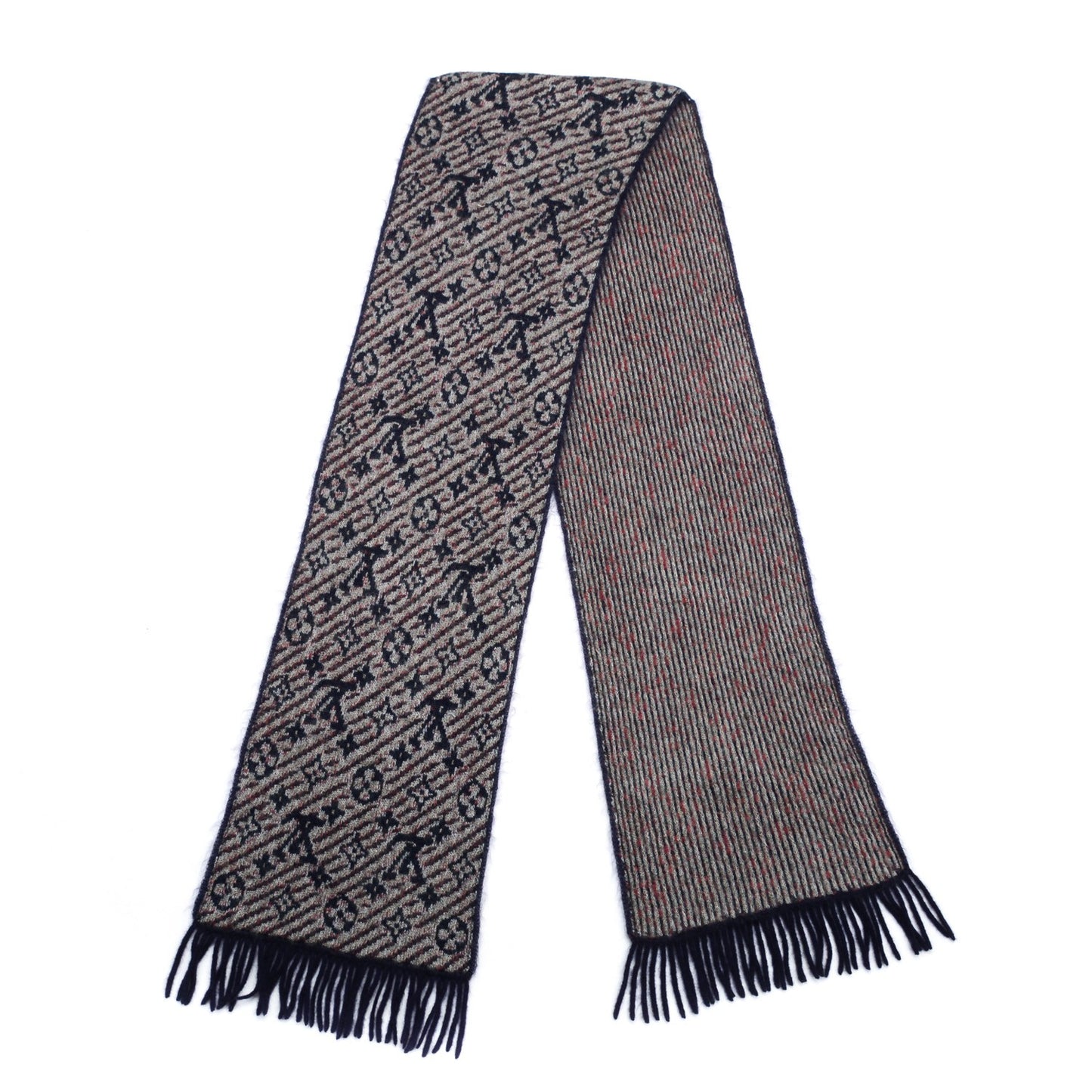 Wool Mohair Silk Monogram Scarf