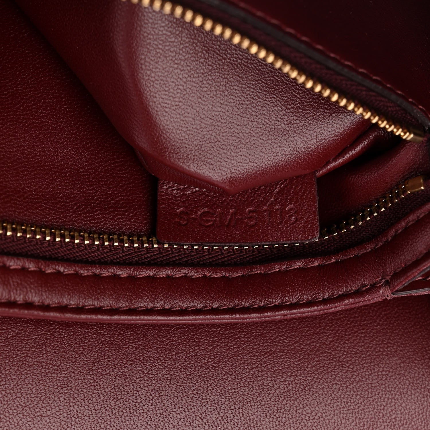 Celine Shiny Calfskin Medium Triomphe Light Burgundy 9 of 15