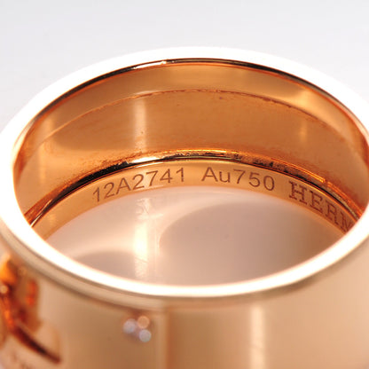 Cartier HERMES 18K Rose Gold Diamond Kelly Ring Large 52 US 6 5 of 7