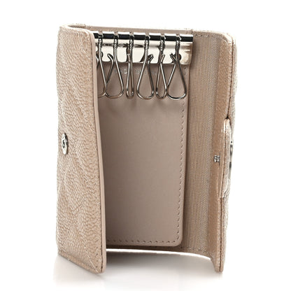 Chanel Metallic Caviar Quilted 6 Key Holder Light Beige 5 of 9