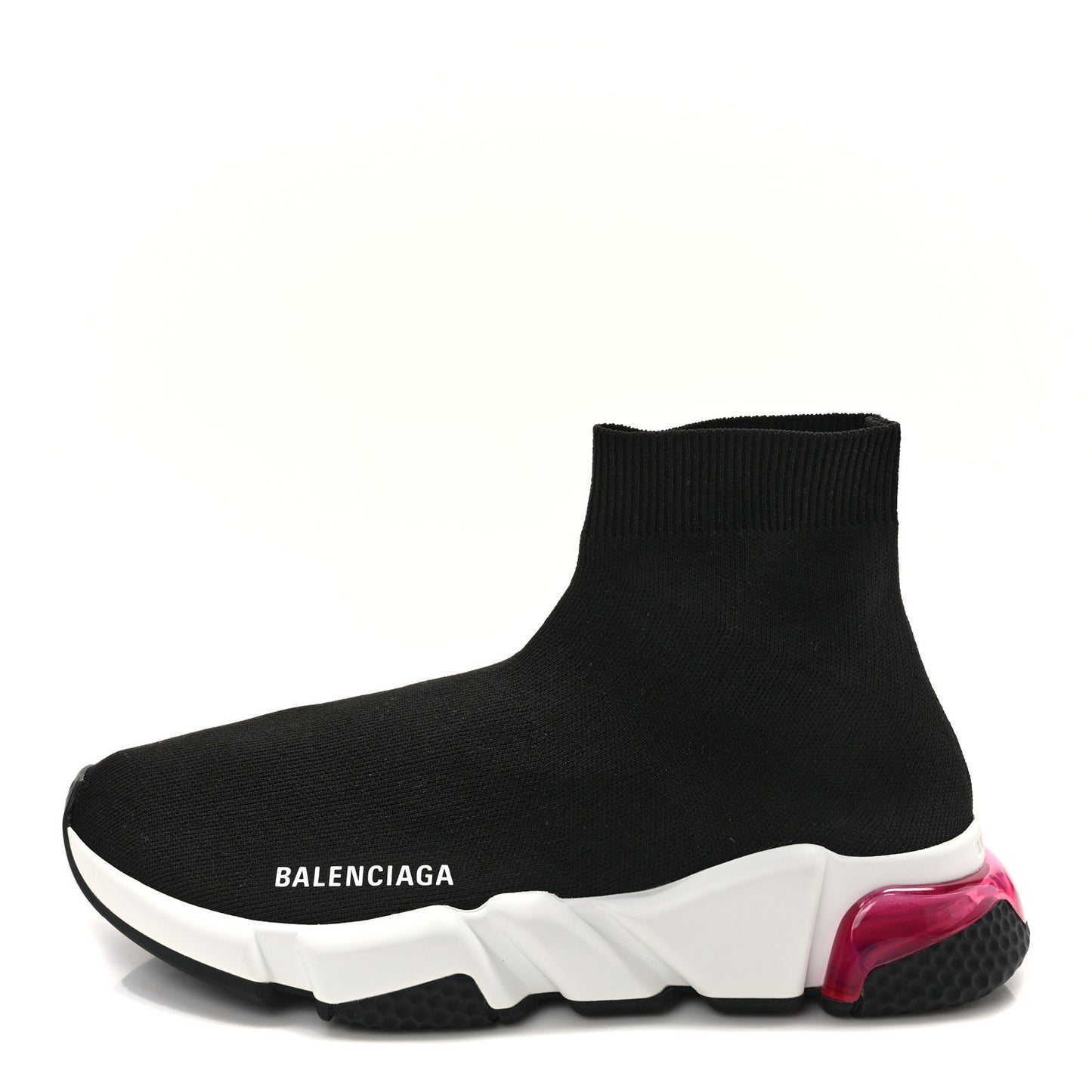 Neoprene Knit Womens Speed Clear Bicolor Sole Sneakers 40 Black Pink