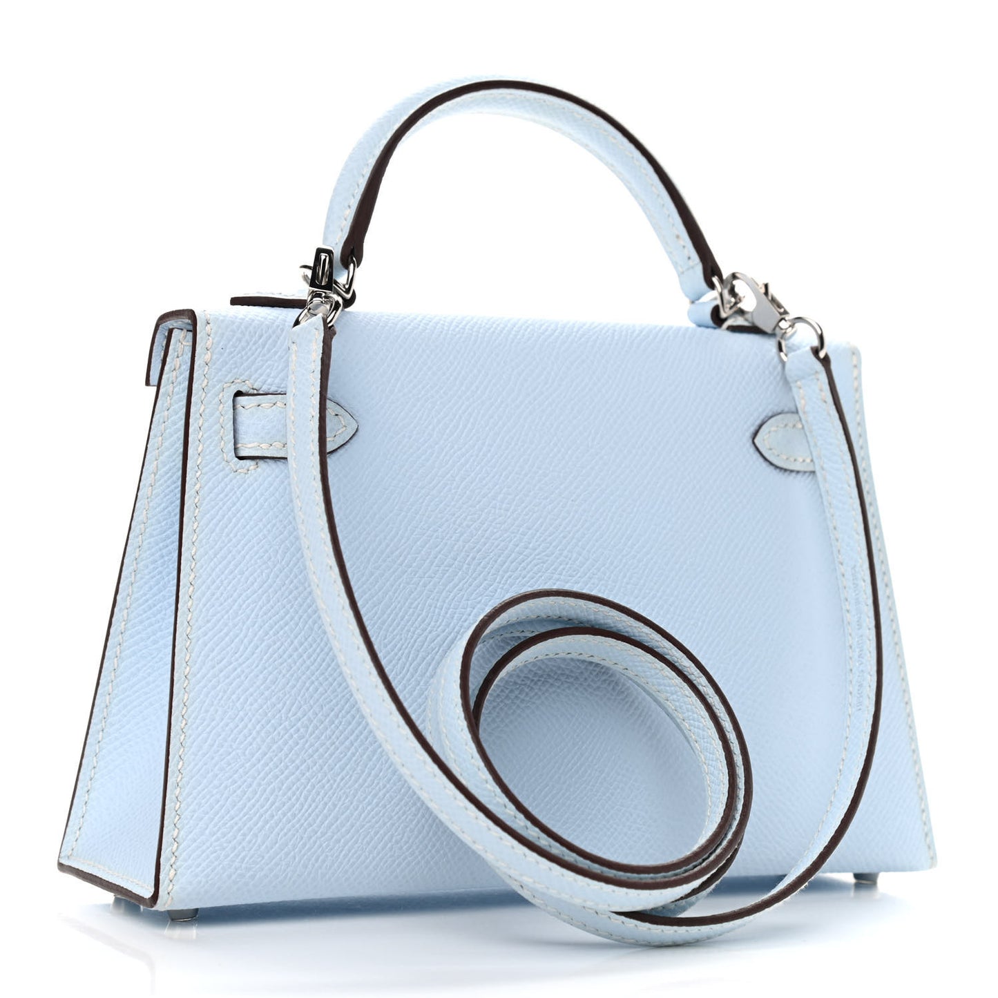 Epsom Mini Kelly Sellier 20 Bleu Brume