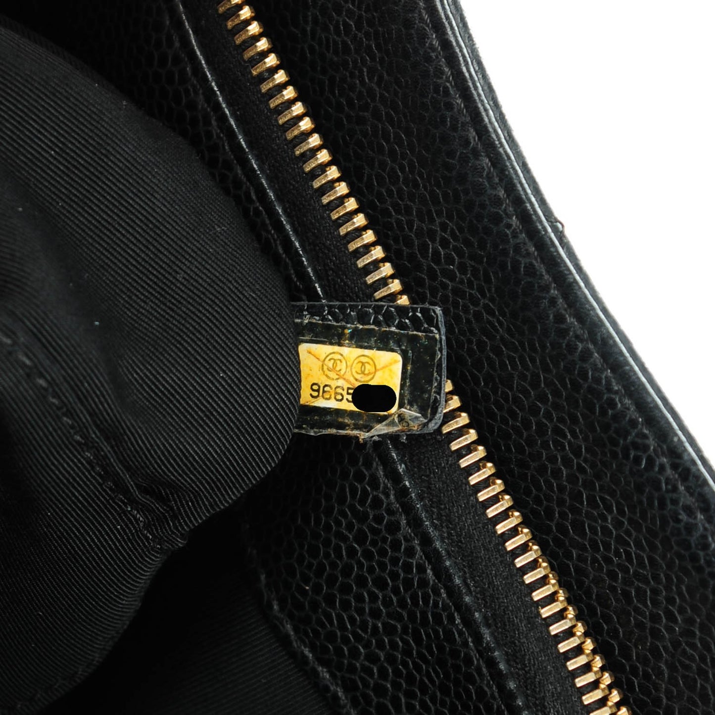 Caviar Quilted Grand Shopping Tote GST Black