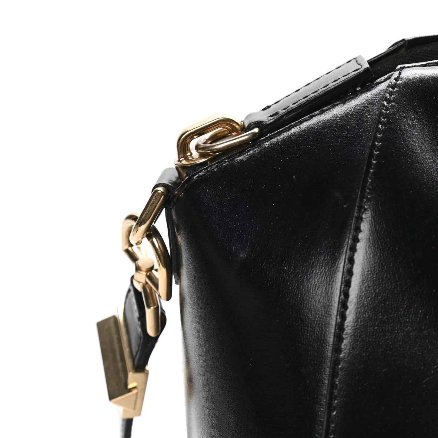 Shiny Lord Calfskin Medium Antigona Black