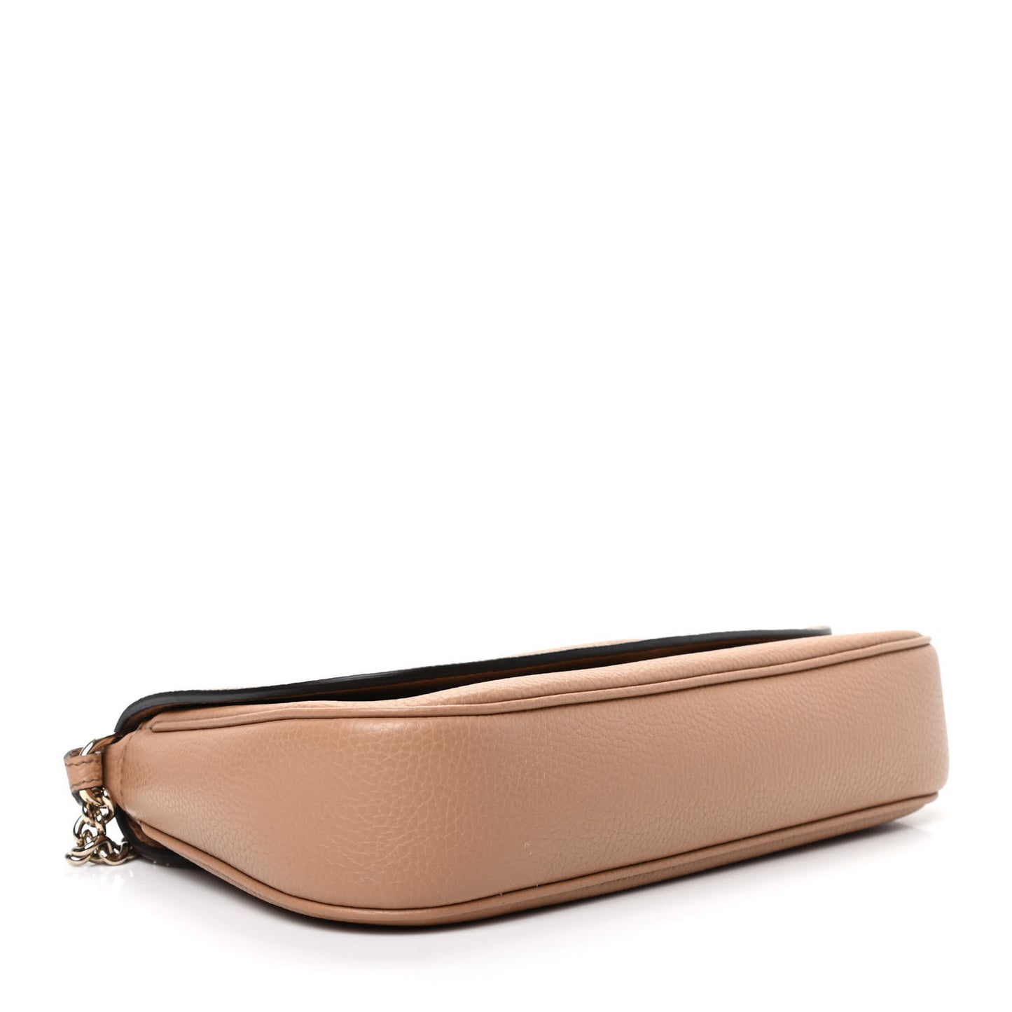 Pebbled Calfskin Medium Soho Flap Crossbody Camelia