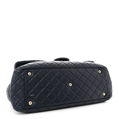 Chanel Calfskin Quilted XXL Travel Flap Bag Navy 4 of 15