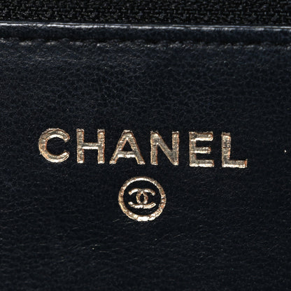 Chanel Lambskin Quilted Wallet On Chain WOC Black 6 of 11