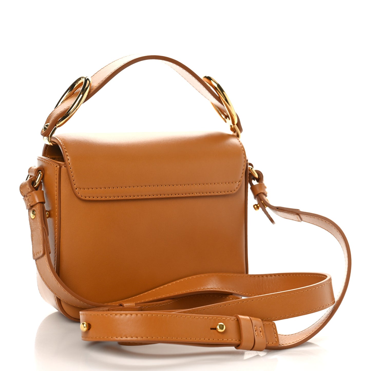 Calfskin Mini C Double Carry Autumnal Brown