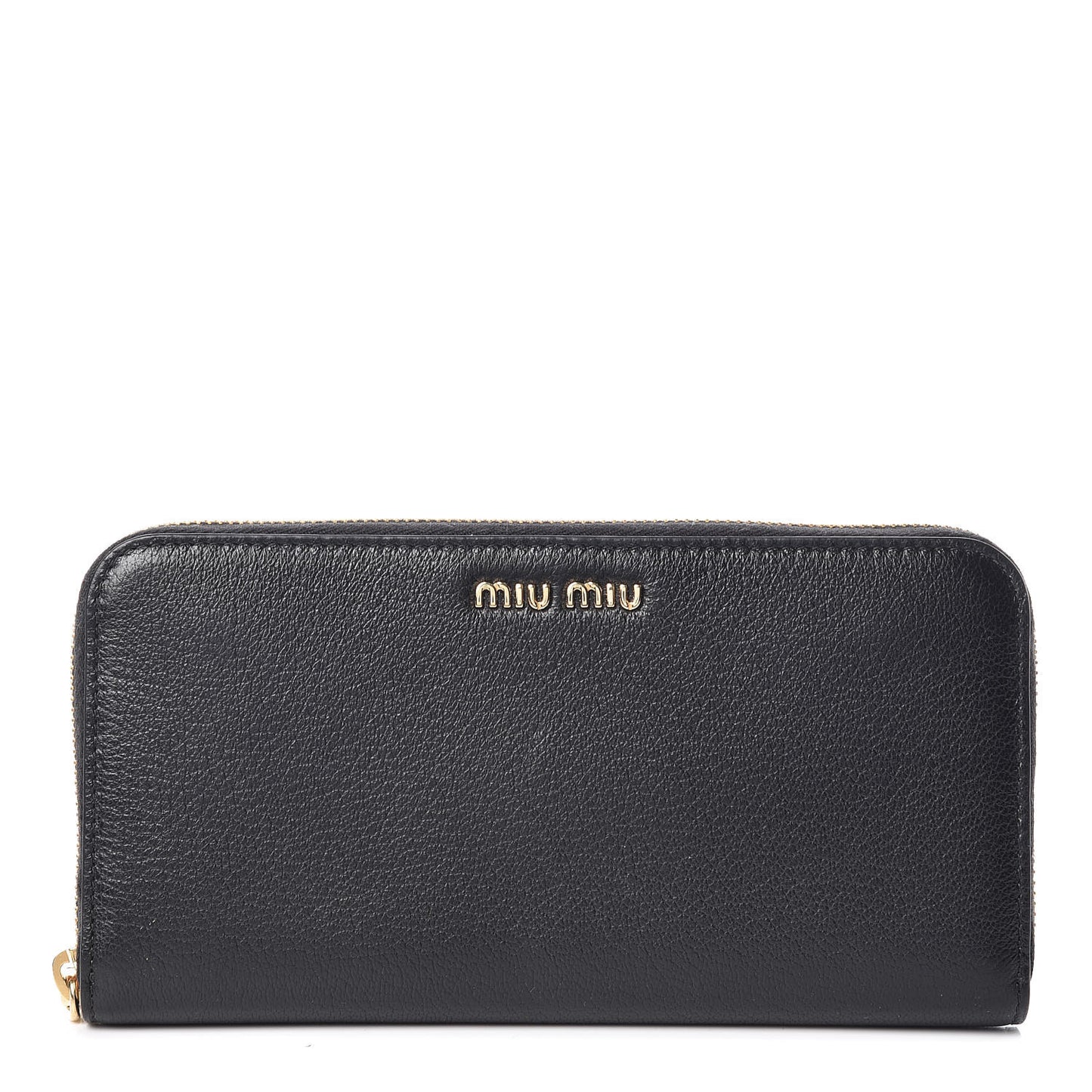 Goatskin Madras Zip Wallet Black
