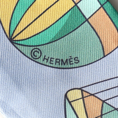 Hermes Silk Les Folies Du Ciel Twilly Bleu Lavande Soleil 4 of 4