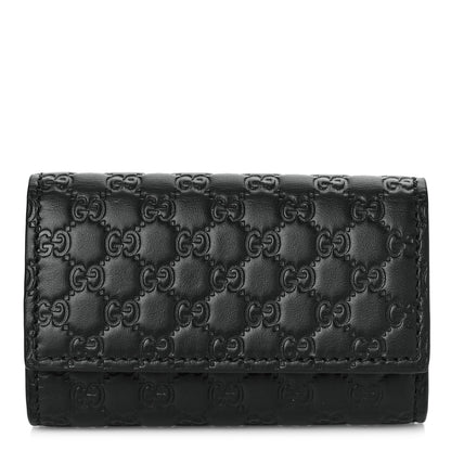 Gucci Microguccissima 6 Key Holder Case Black 1 of 9