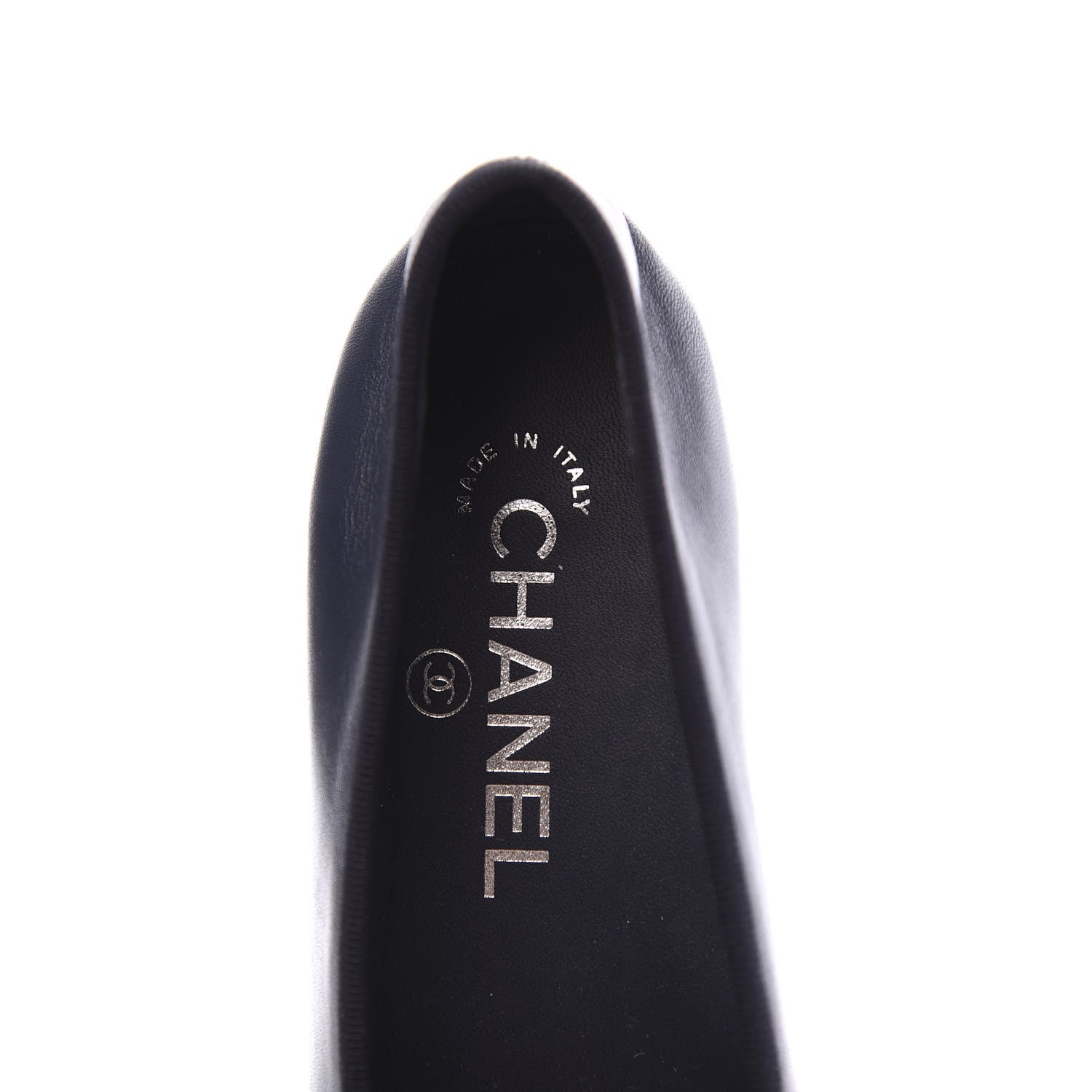 Chanel Lambskin CC Cap Toe Ballerina Flats 35 Navy 8 of 10
