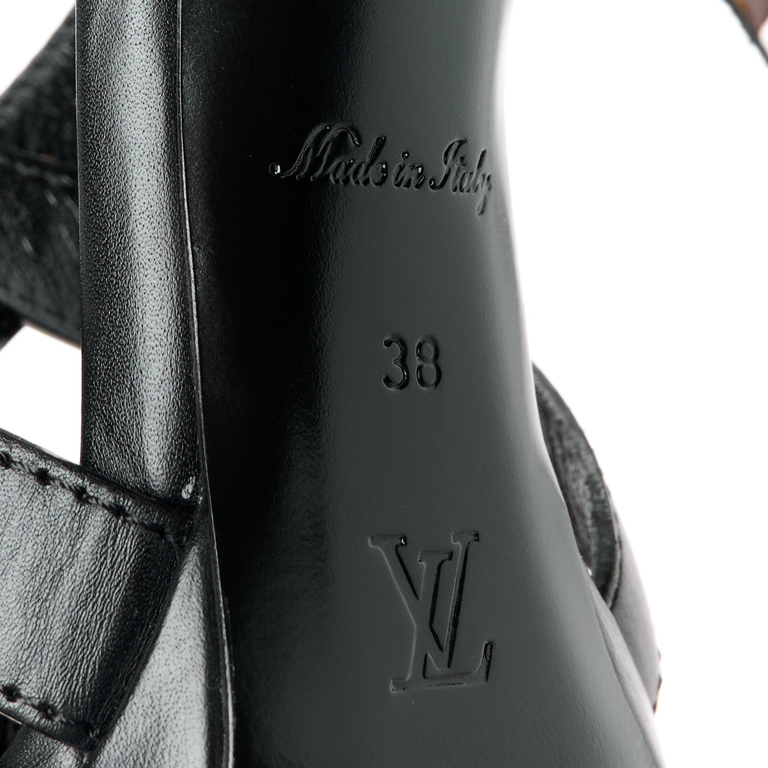 Louis Vuitton Calfskin Monogram Damier Tressage Matchmake Cross Sandals 38 8 of 9