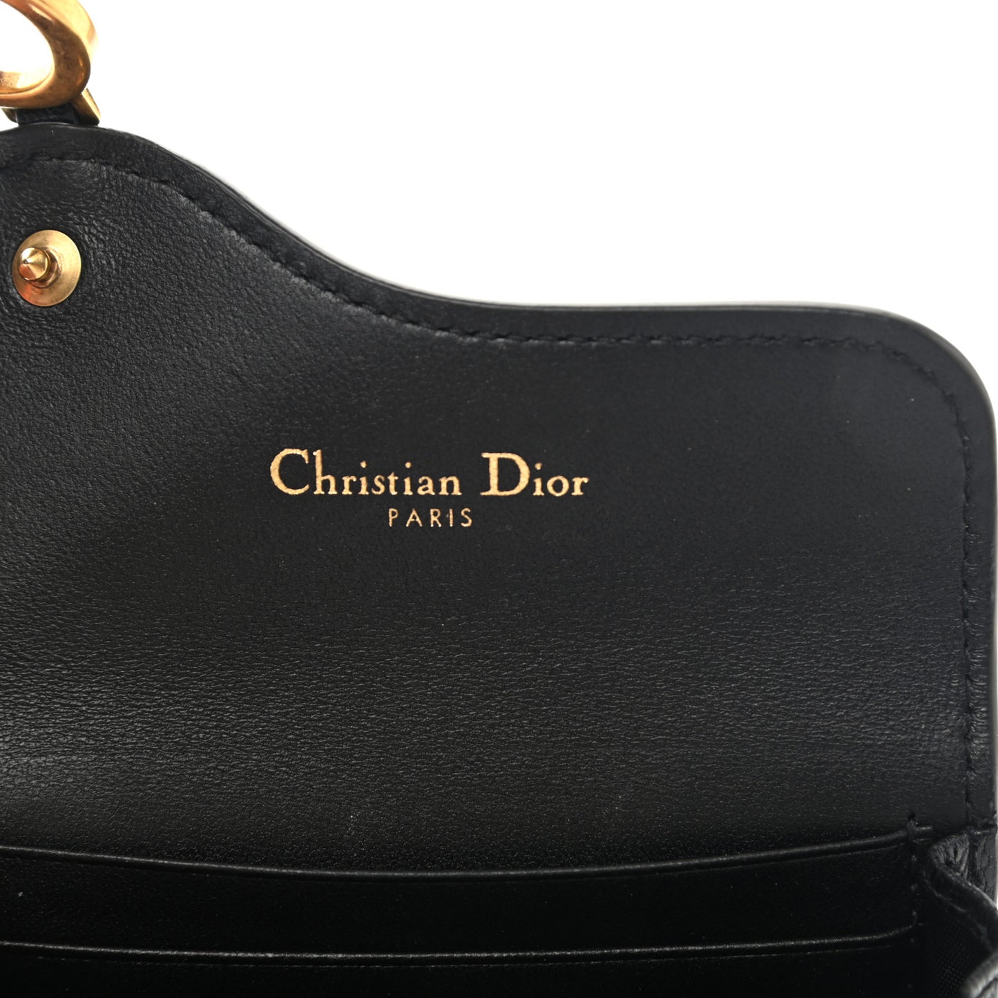 Goatskin Saddle Card Holder Black