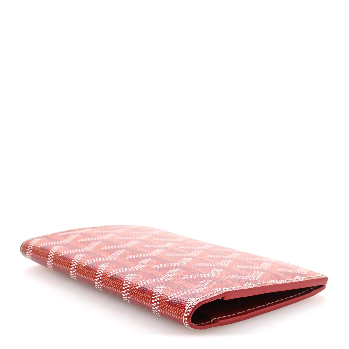 Goyardine Grenelle Passport Wallet Red