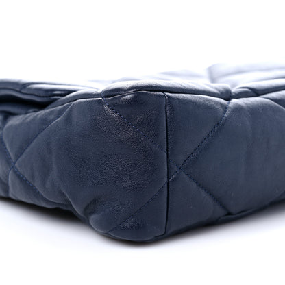 Chanel Lambskin Quilted Large Chanel 19 Flap Navy Blue 8 of 11