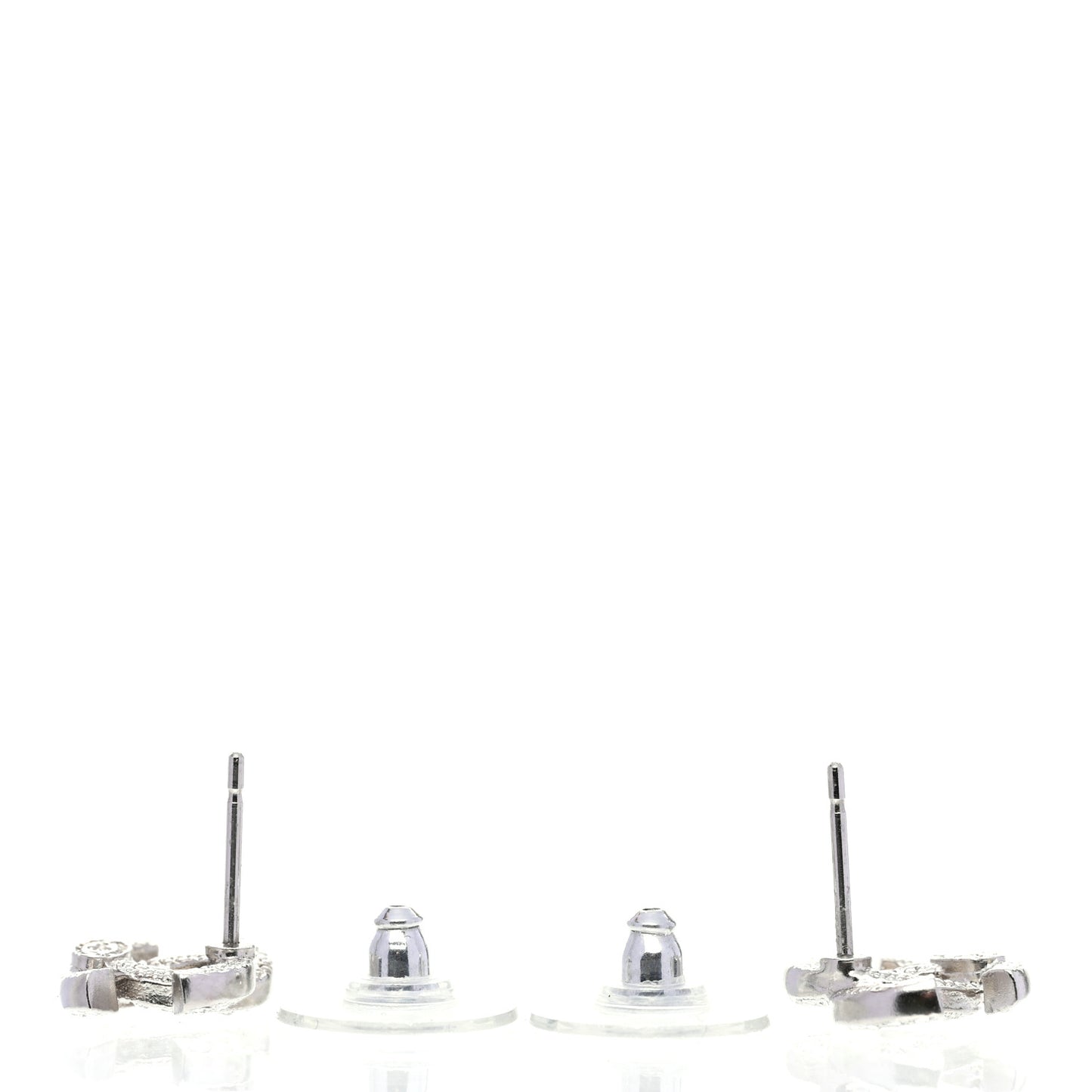 Crystal Mini CC Earrings Silver