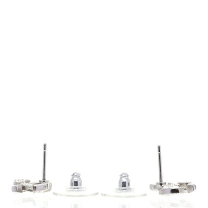 Chanel Crystal Mini CC Earrings Silver 3 of 5