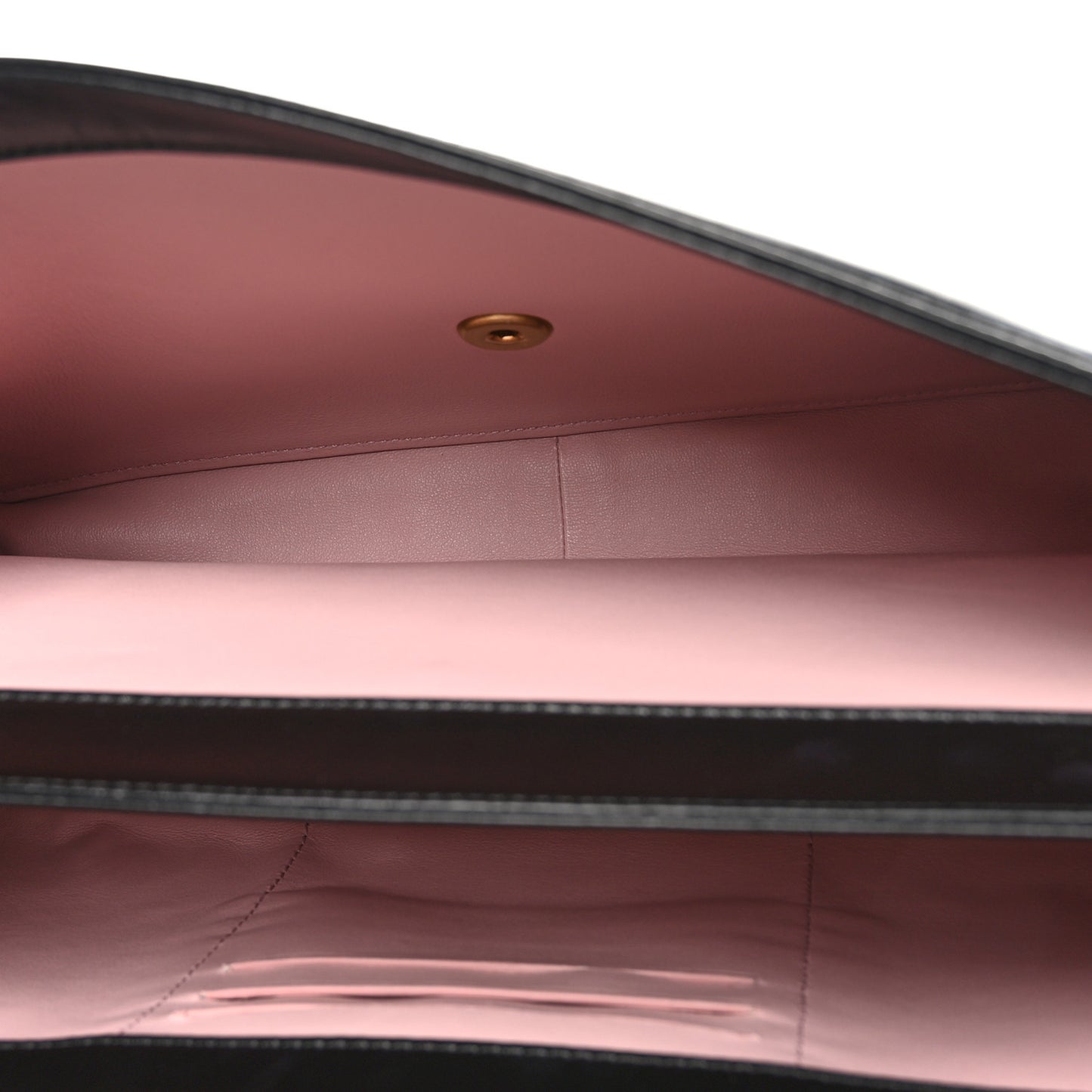 Aged Glazed Calfskin Quilted Straight Lined Flap Black