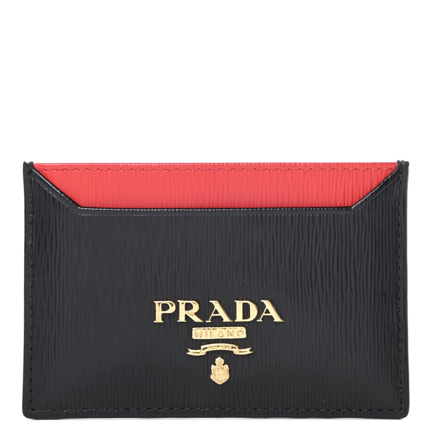 Vitello Move Metal Card Case Black Lacca
