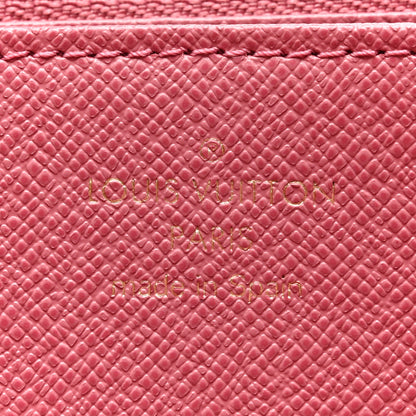 Louis Vuitton Denim Monogram Jacquard Zippy Wallet Pink 6 of 9