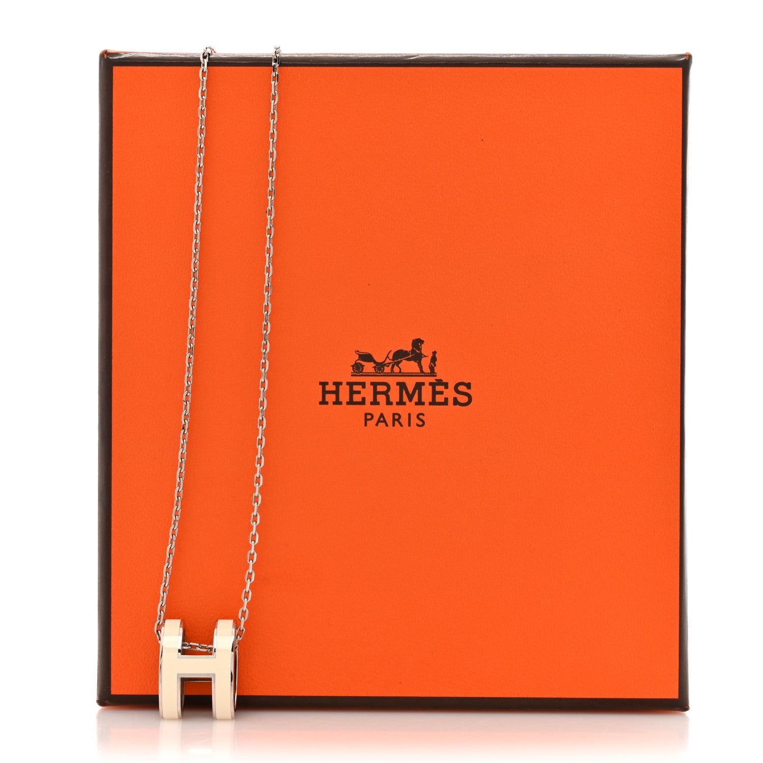 Hermes Palladium Pop H Pendant Necklace White 7 of 7