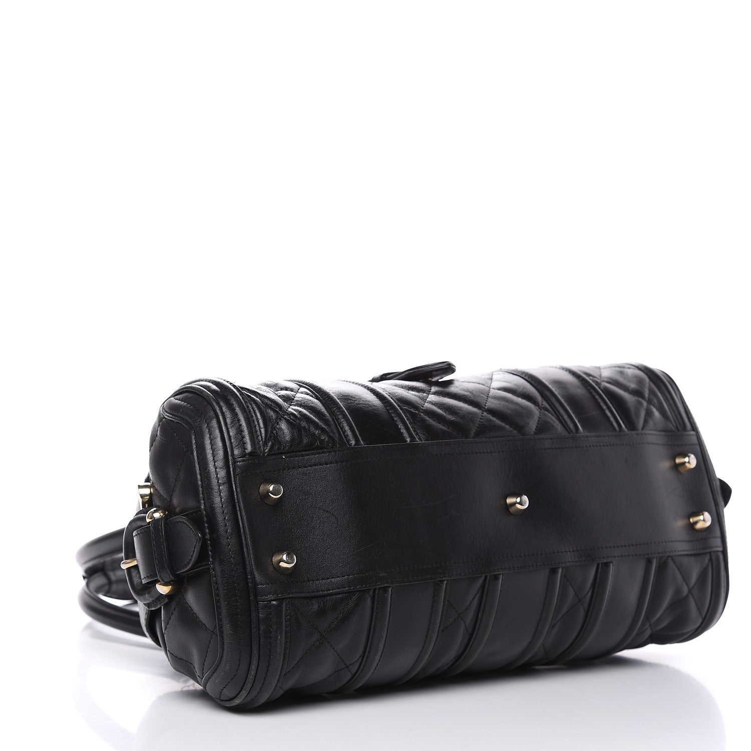Burberry Calfskin Quilted Manor Satchel Black 4 of 18