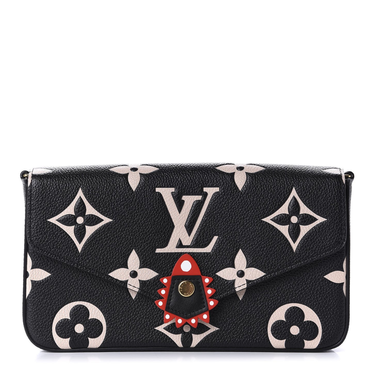 Empreinte Monogram Giant Crafty Pochette Felicie Black Creme