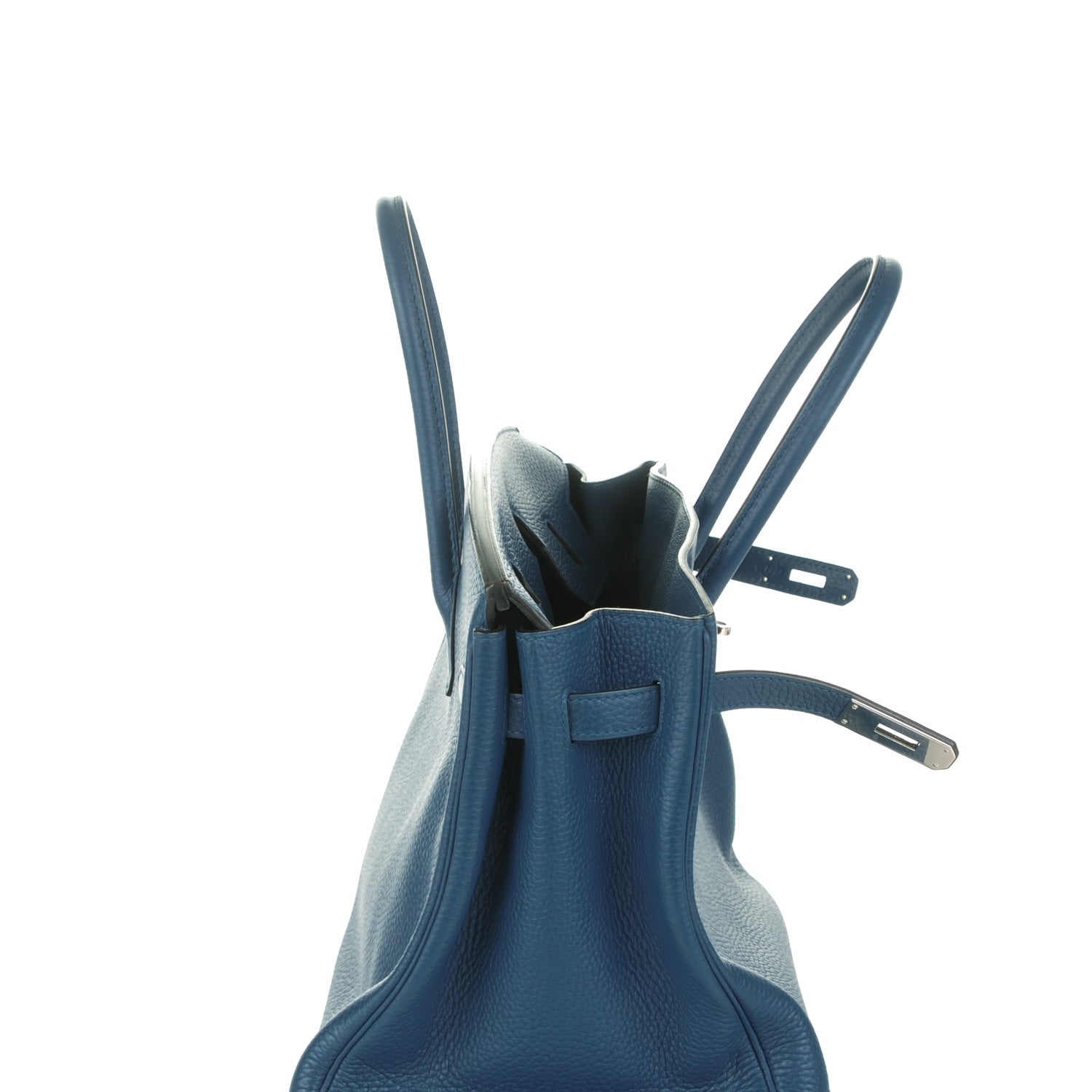 Hermes Taurillon Clemence Birkin 35 Bleu Thalassa 15 of 27