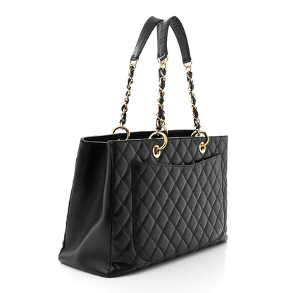 Chanel Caviar Quilted XL Grand Shopping Tote GST Black 3 of 11
