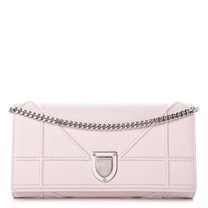 Christian Dior Grained Calfskin Diorama Croisiere Chain Wallet Pink 1 of 16