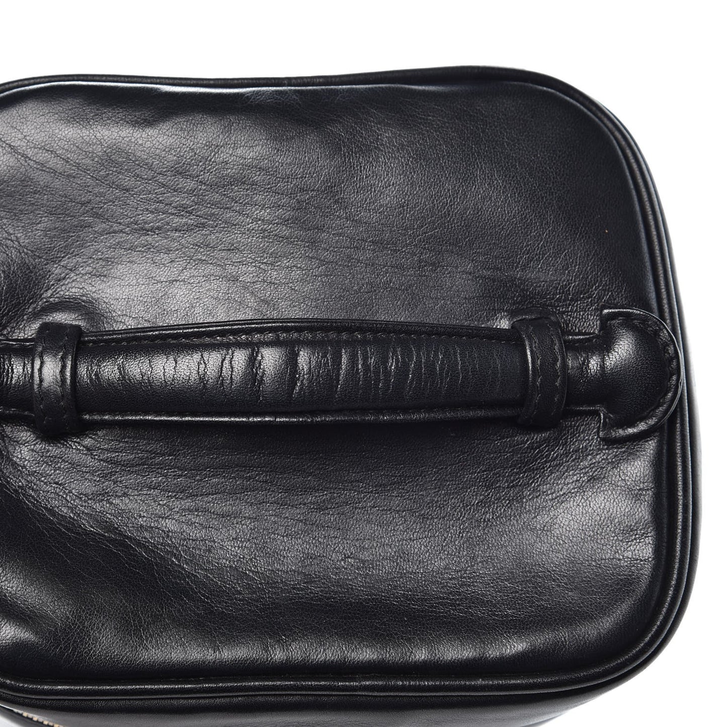 Lambskin Vanity Cosmetic Case Black
