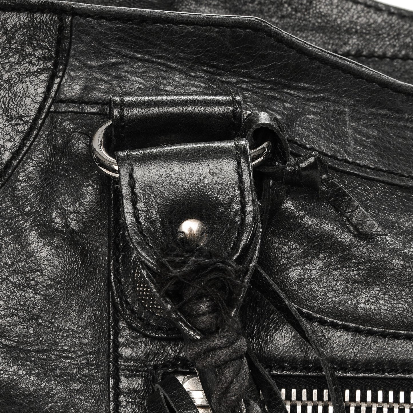 Agneau Giant 21 Silver Hardware Part Time Black