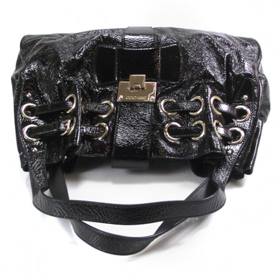 Jimmy Choo Crushed Patent Riki Bag Black 5 of 8