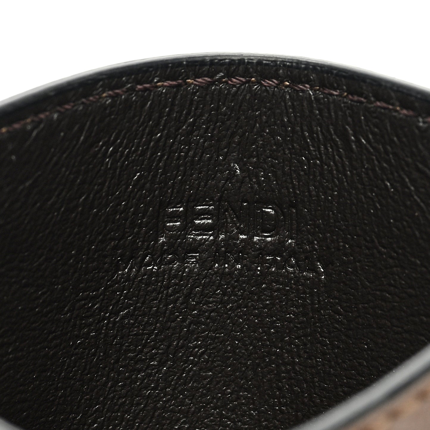 Vitello Soft Bi-Color FF 1974 Embossed Card Holder Maya Black