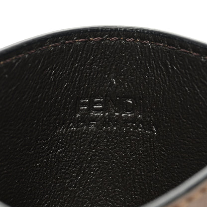 Fendi Vitello Soft Bi-Color FF 1974 Embossed Card Holder Maya Black 6 of 8