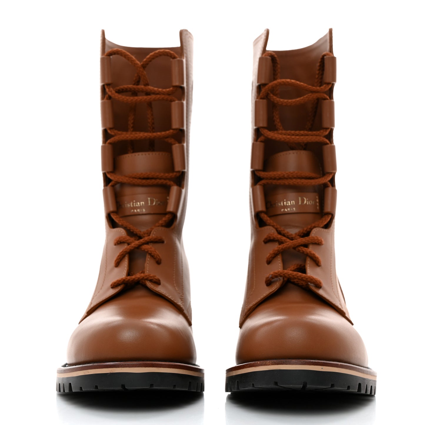 Calfskin Dior Quest 35mm Hiking Boots 37.5 Golden Saddle