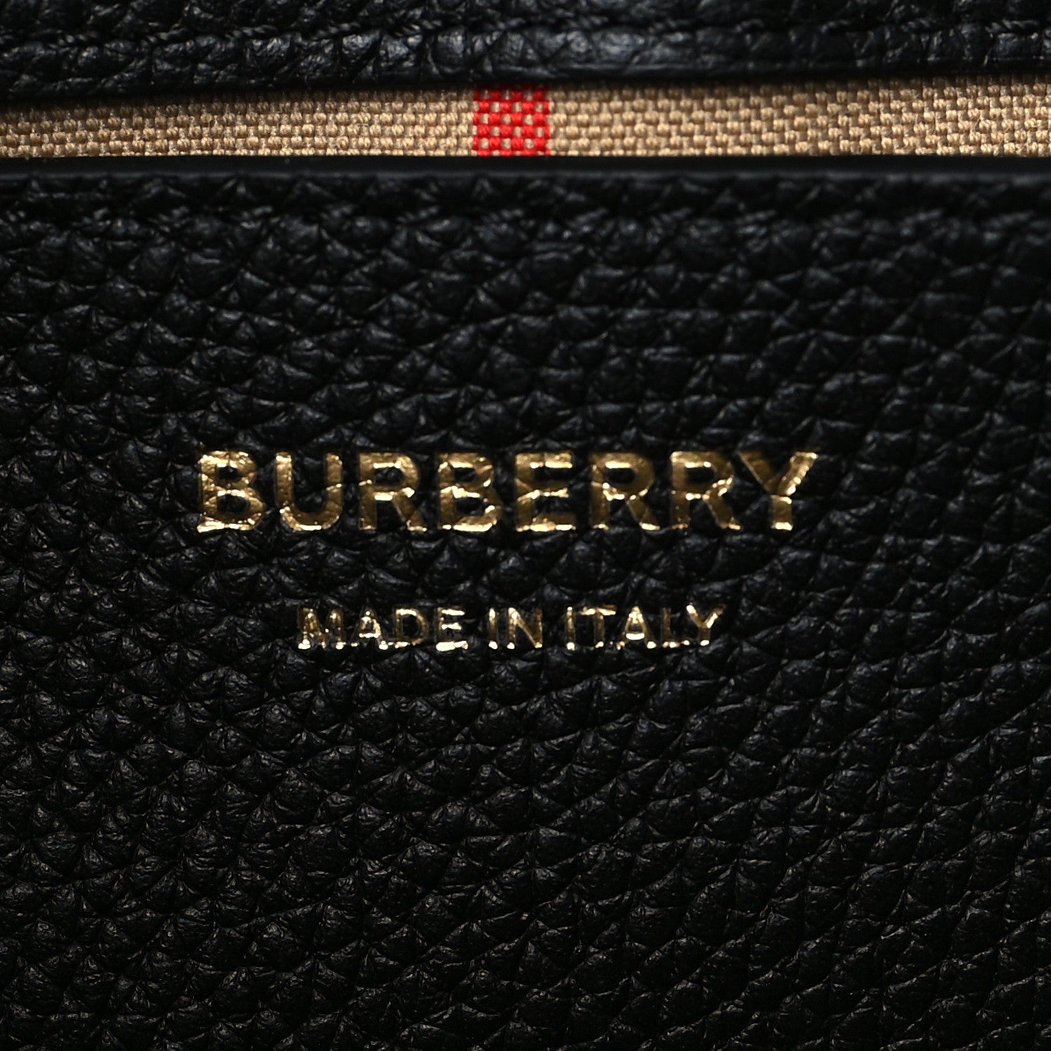 Burberry Grainy Calfskin Vintage Check Note Crossbody Bag Black 6 of 6
