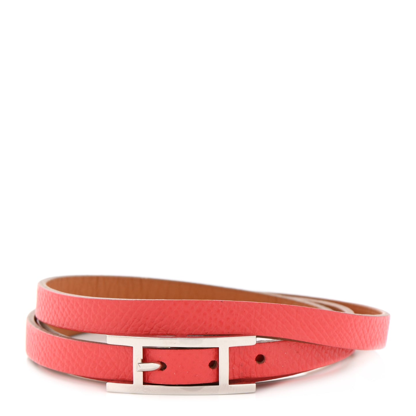Epsom Hapi 3 MM Triple Tour Wrap Bracelet L Rose Jaipur