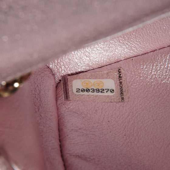 Chanel Metallic Goatskin Quilted Mini Flap Pink 8 of 8