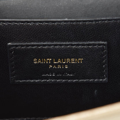 Saint Laurent Metallic Fabric Medium Monogram Kate Satchel Gold 8 of 19