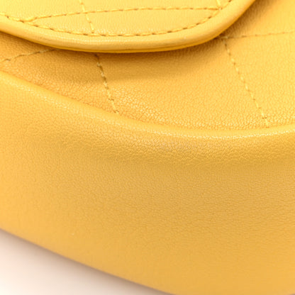 Chanel Goatskin Stitched Casual Trip Messenger Flap Yellow 11 of 11