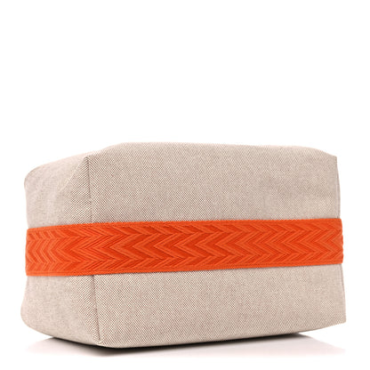 Hermes Canvas Large Bride-A-Brac Pouch Natural Orange 4 of 8