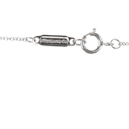 Tiffany 18K White Gold Diamond Small T Smile Pendant Necklace 4 of 6