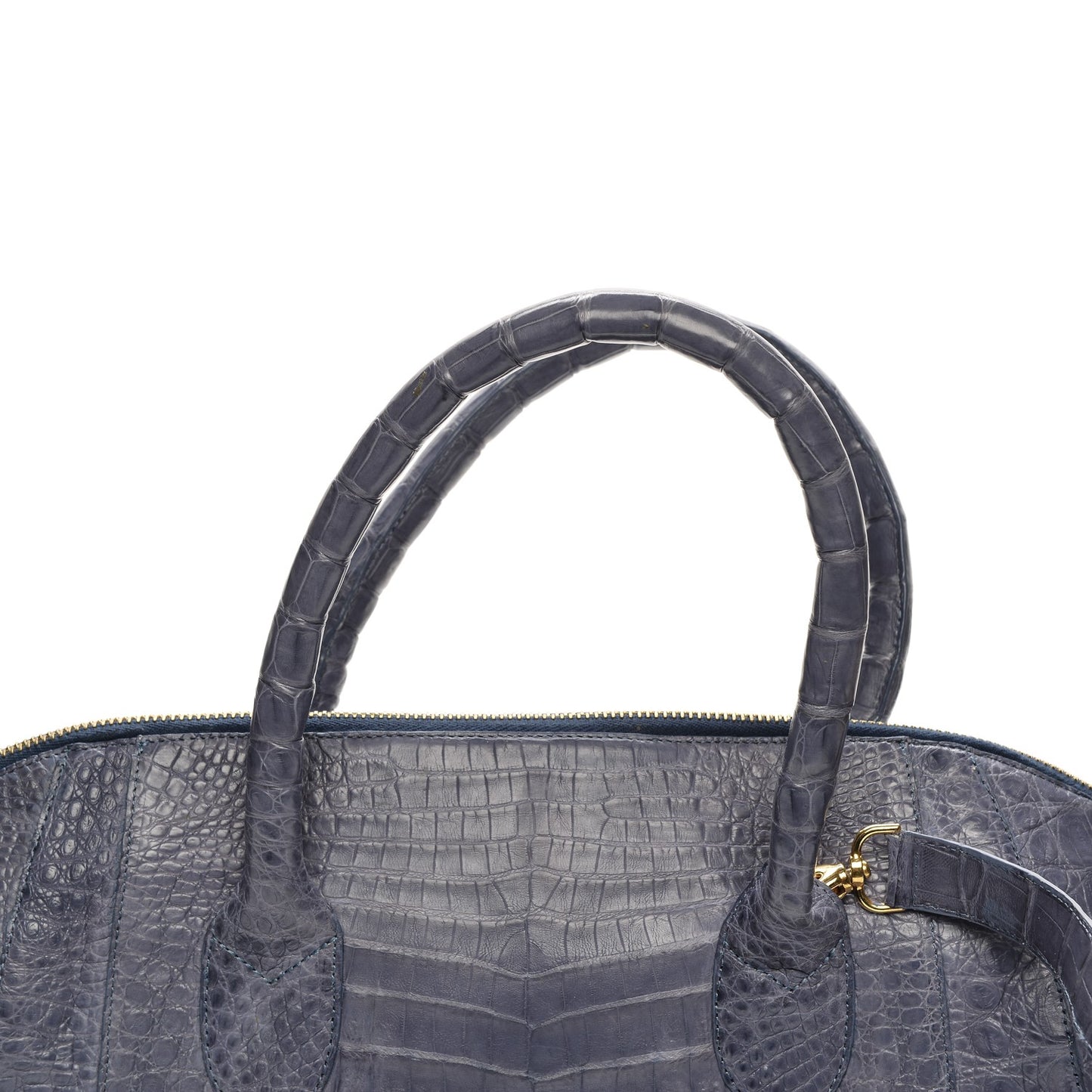 Matte Crocodile Medium Satchel Light Purple