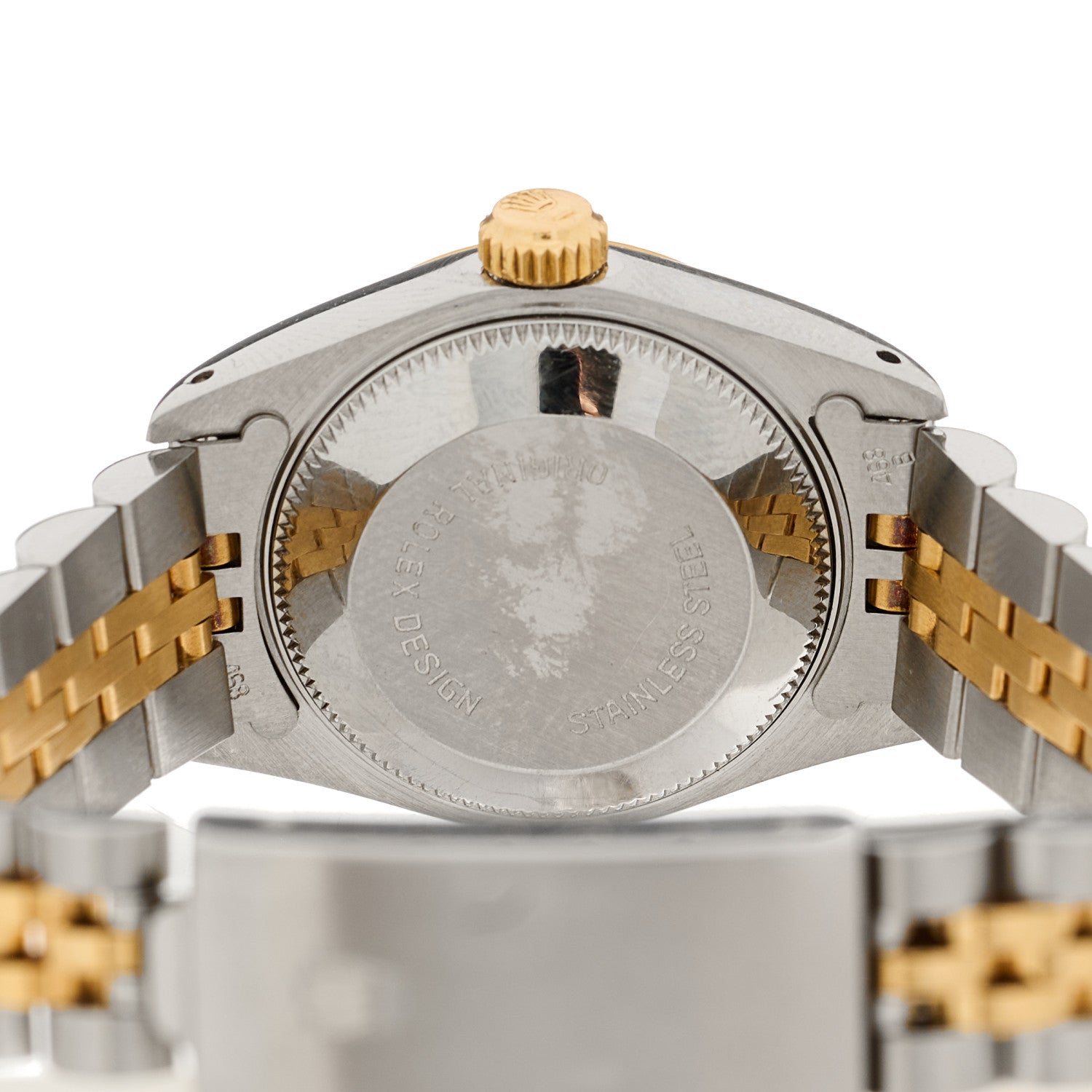 Rolex Stainless Steel 18K Yellow Gold 26mm Oyster Perpetual Datejust Watch White Roman 69173 4 of 4