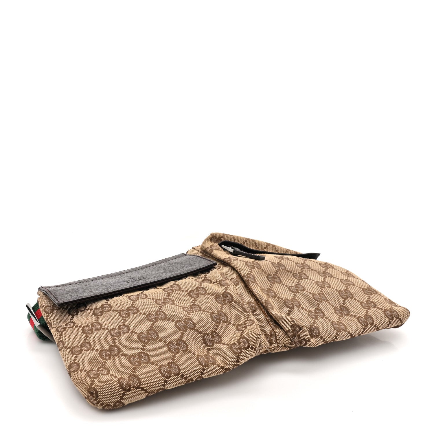 Gucci GG Monogram Double Pocket Belt Bag Dark Brown 4 of 14