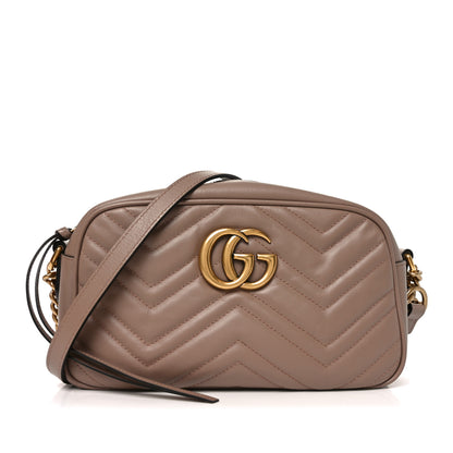 Gucci Calfskin Matelasse Small GG Marmont Chain Shoulder Bag Porcelain Rose 1 of 10